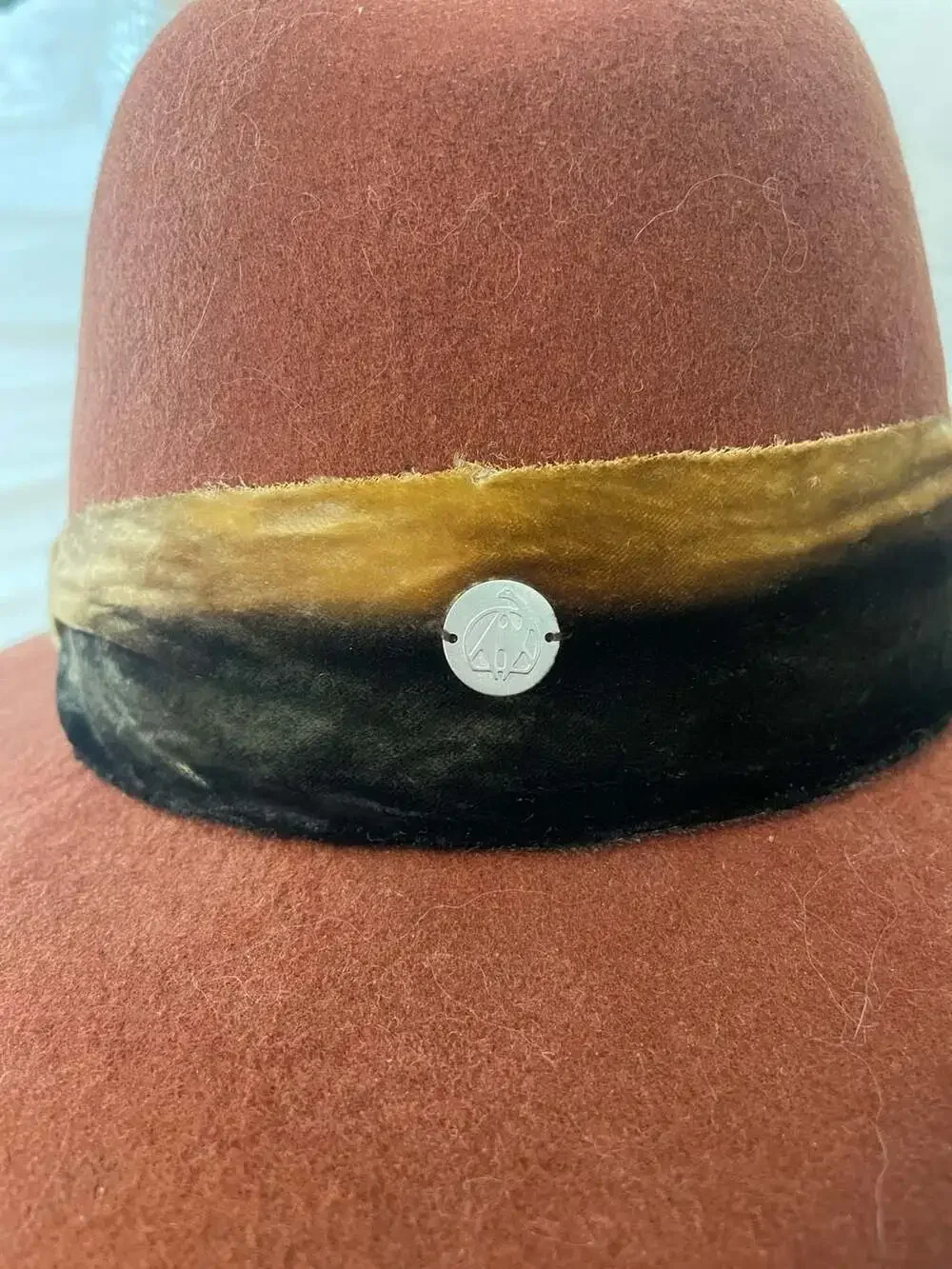 Freya Wool Fedora Hat with Velvet Band Size S